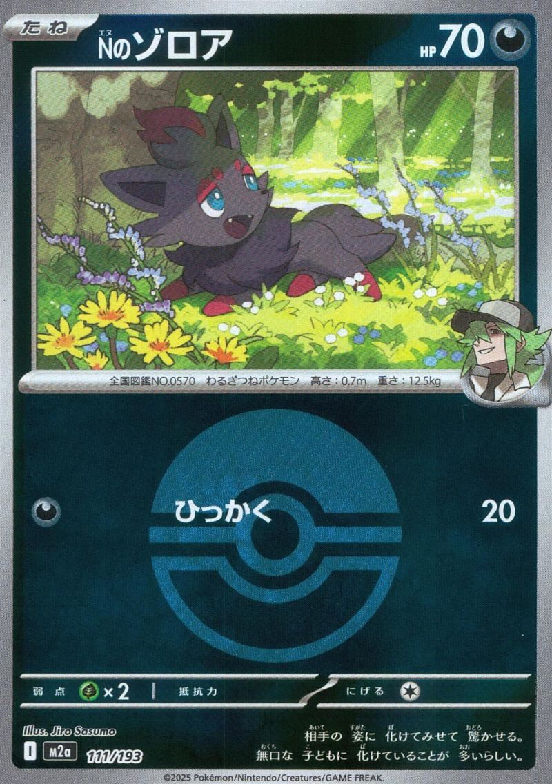 111/193/M2A Nのゾロア ボールミラー シングル